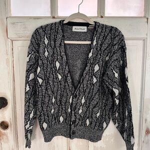 Vintage Black & White Cardigan